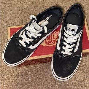 Black and white vans